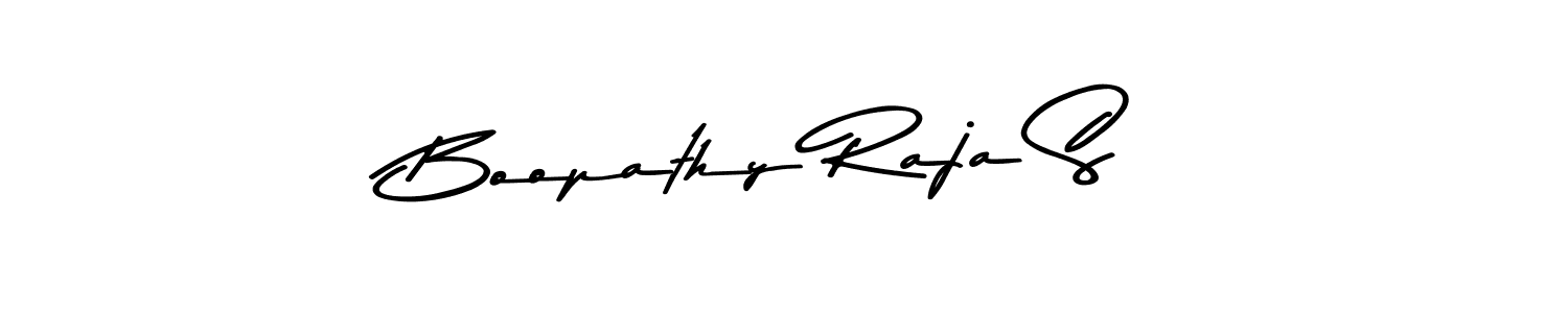 How to make Boopathy Raja S name signature. Use Asem Kandis PERSONAL USE style for creating short signs online. This is the latest handwritten sign. Boopathy Raja S signature style 9 images and pictures png