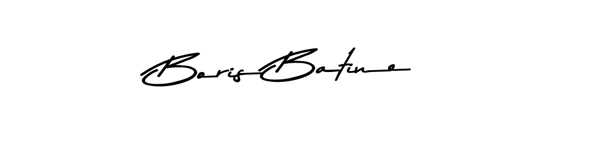 How to make Boris Batine name signature. Use Asem Kandis PERSONAL USE style for creating short signs online. This is the latest handwritten sign. Boris Batine signature style 9 images and pictures png