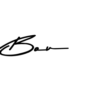 Make a beautiful signature design for name Bou. With this signature (Asem Kandis PERSONAL USE) style, you can create a handwritten signature for free. Bou signature style 9 images and pictures png