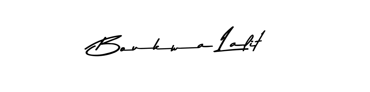How to make Boukwa Lalit name signature. Use Asem Kandis PERSONAL USE style for creating short signs online. This is the latest handwritten sign. Boukwa Lalit signature style 9 images and pictures png