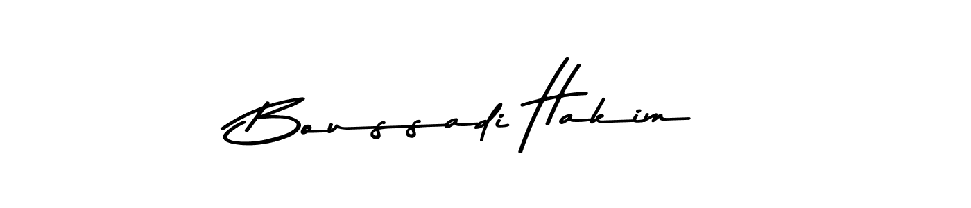 Design your own signature with our free online signature maker. With this signature software, you can create a handwritten (Asem Kandis PERSONAL USE) signature for name Boussadi Hakim. Boussadi Hakim signature style 9 images and pictures png