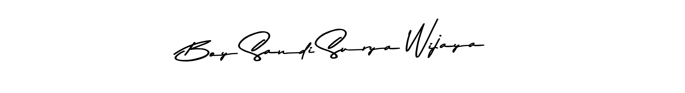 Make a beautiful signature design for name Boy Sandi Surya Wijaya. With this signature (Asem Kandis PERSONAL USE) style, you can create a handwritten signature for free. Boy Sandi Surya Wijaya signature style 9 images and pictures png