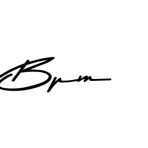 Design your own signature with our free online signature maker. With this signature software, you can create a handwritten (Asem Kandis PERSONAL USE) signature for name Bpm. Bpm signature style 9 images and pictures png