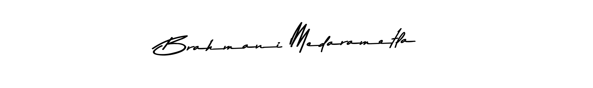 Also You can easily find your signature by using the search form. We will create Brahmani Medarametla name handwritten signature images for you free of cost using Asem Kandis PERSONAL USE sign style. Brahmani Medarametla signature style 9 images and pictures png