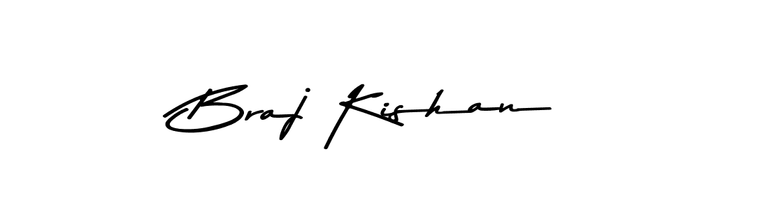 Make a beautiful signature design for name Braj Kishan. With this signature (Asem Kandis PERSONAL USE) style, you can create a handwritten signature for free. Braj Kishan signature style 9 images and pictures png