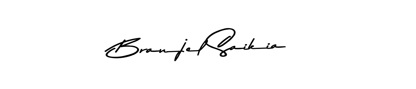 How to make Branjel Saikia signature? Asem Kandis PERSONAL USE is a professional autograph style. Create handwritten signature for Branjel Saikia name. Branjel Saikia signature style 9 images and pictures png