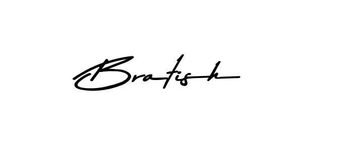 Make a beautiful signature design for name Bratish. With this signature (Asem Kandis PERSONAL USE) style, you can create a handwritten signature for free. Bratish signature style 9 images and pictures png