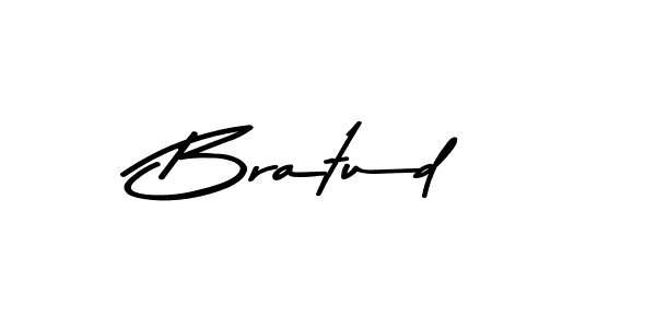 How to make Bratud name signature. Use Asem Kandis PERSONAL USE style for creating short signs online. This is the latest handwritten sign. Bratud signature style 9 images and pictures png