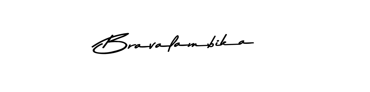 Create a beautiful signature design for name Bravalambika. With this signature (Asem Kandis PERSONAL USE) fonts, you can make a handwritten signature for free. Bravalambika signature style 9 images and pictures png
