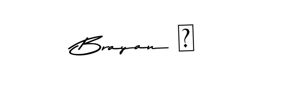 How to make Brayan ♡ name signature. Use Asem Kandis PERSONAL USE style for creating short signs online. This is the latest handwritten sign. Brayan ♡ signature style 9 images and pictures png