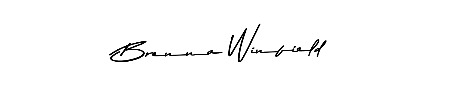 Create a beautiful signature design for name Brenna Winfield. With this signature (Asem Kandis PERSONAL USE) fonts, you can make a handwritten signature for free. Brenna Winfield signature style 9 images and pictures png