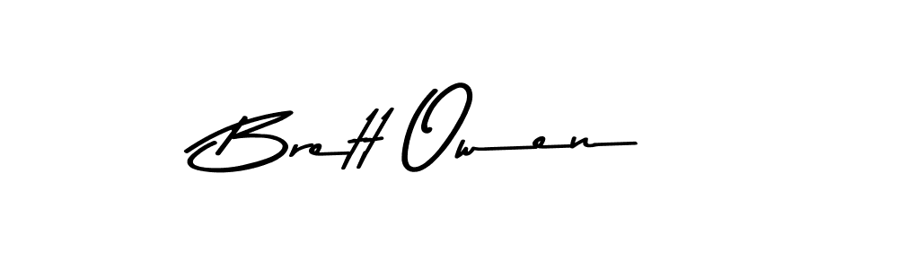 How to make Brett Owen name signature. Use Asem Kandis PERSONAL USE style for creating short signs online. This is the latest handwritten sign. Brett Owen signature style 9 images and pictures png