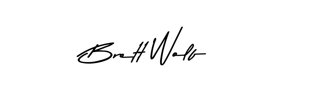 Use a signature maker to create a handwritten signature online. With this signature software, you can design (Asem Kandis PERSONAL USE) your own signature for name Brett Wolf. Brett Wolf signature style 9 images and pictures png