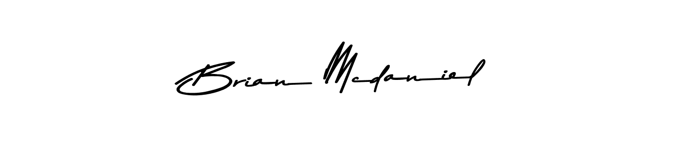 How to make Brian Mcdaniel name signature. Use Asem Kandis PERSONAL USE style for creating short signs online. This is the latest handwritten sign. Brian Mcdaniel signature style 9 images and pictures png