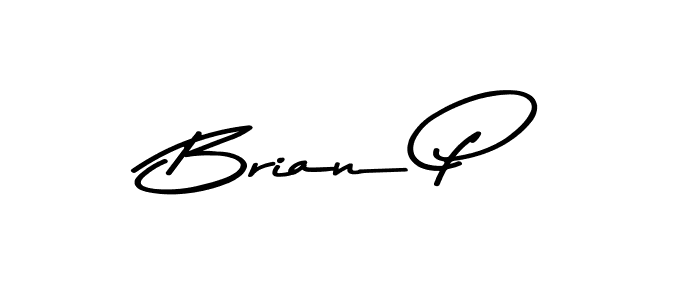 Make a beautiful signature design for name Brian P. With this signature (Asem Kandis PERSONAL USE) style, you can create a handwritten signature for free. Brian P signature style 9 images and pictures png