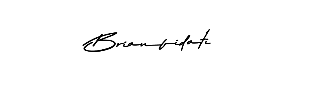 How to make Brianfidati name signature. Use Asem Kandis PERSONAL USE style for creating short signs online. This is the latest handwritten sign. Brianfidati signature style 9 images and pictures png