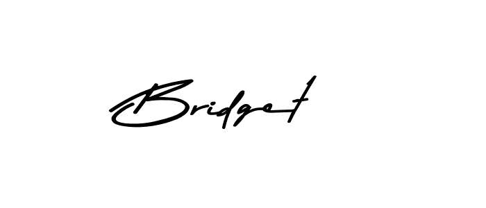 Create a beautiful signature design for name Bridget. With this signature (Asem Kandis PERSONAL USE) fonts, you can make a handwritten signature for free. Bridget signature style 9 images and pictures png