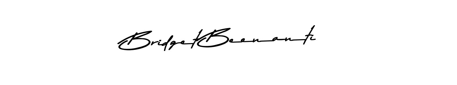 How to make Bridget Beenanti name signature. Use Asem Kandis PERSONAL USE style for creating short signs online. This is the latest handwritten sign. Bridget Beenanti signature style 9 images and pictures png