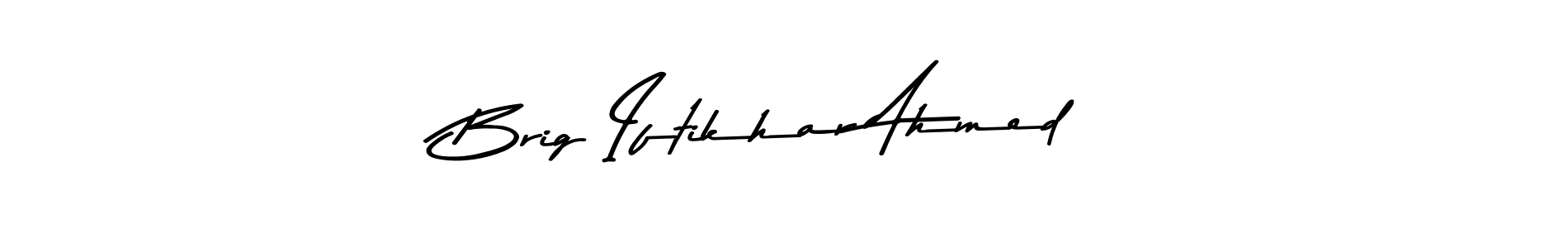 Use a signature maker to create a handwritten signature online. With this signature software, you can design (Asem Kandis PERSONAL USE) your own signature for name Brig Iftikhar Ahmed. Brig Iftikhar Ahmed signature style 9 images and pictures png