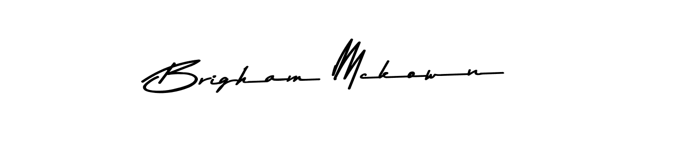 Asem Kandis PERSONAL USE is a professional signature style that is perfect for those who want to add a touch of class to their signature. It is also a great choice for those who want to make their signature more unique. Get Brigham Mckown name to fancy signature for free. Brigham Mckown signature style 9 images and pictures png