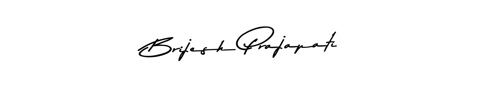 How to make Brijesh Prajapati name signature. Use Asem Kandis PERSONAL USE style for creating short signs online. This is the latest handwritten sign. Brijesh Prajapati signature style 9 images and pictures png