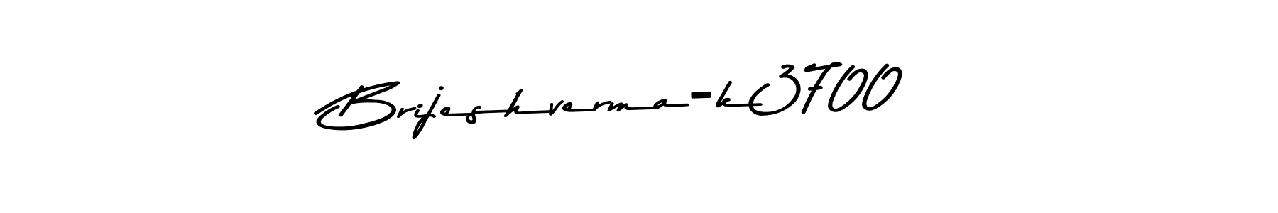 Make a beautiful signature design for name Brijeshverma-k3700. With this signature (Asem Kandis PERSONAL USE) style, you can create a handwritten signature for free. Brijeshverma-k3700 signature style 9 images and pictures png