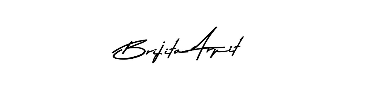 This is the best signature style for the Brijita Arpit name. Also you like these signature font (Asem Kandis PERSONAL USE). Mix name signature. Brijita Arpit signature style 9 images and pictures png