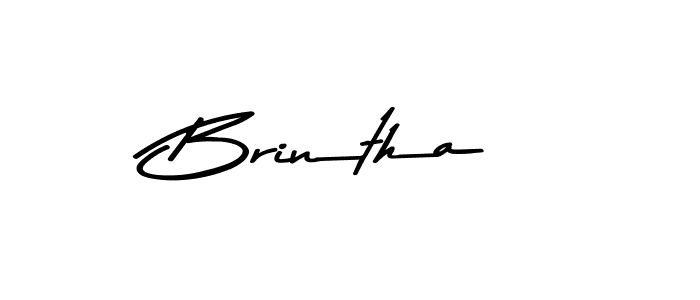 How to make Brintha name signature. Use Asem Kandis PERSONAL USE style for creating short signs online. This is the latest handwritten sign. Brintha signature style 9 images and pictures png