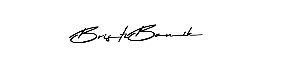 Create a beautiful signature design for name Bristi Banik. With this signature (Asem Kandis PERSONAL USE) fonts, you can make a handwritten signature for free. Bristi Banik signature style 9 images and pictures png