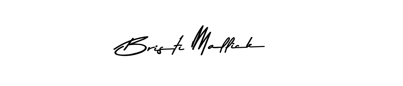 Make a beautiful signature design for name Bristi Mallick. With this signature (Asem Kandis PERSONAL USE) style, you can create a handwritten signature for free. Bristi Mallick signature style 9 images and pictures png