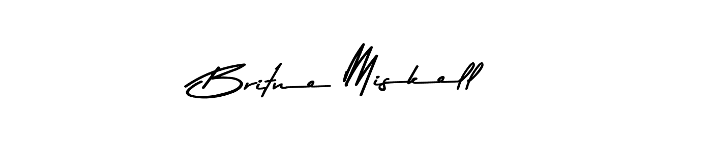 Britne Miskell stylish signature style. Best Handwritten Sign (Asem Kandis PERSONAL USE) for my name. Handwritten Signature Collection Ideas for my name Britne Miskell. Britne Miskell signature style 9 images and pictures png