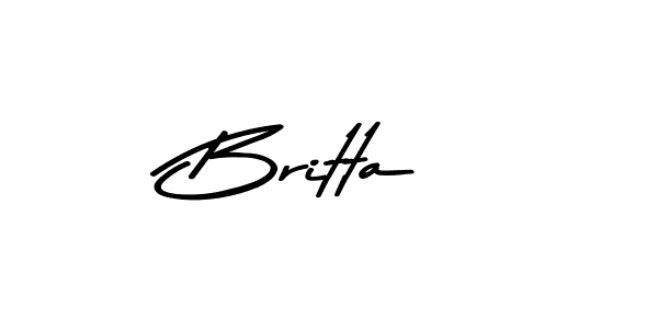 Design your own signature with our free online signature maker. With this signature software, you can create a handwritten (Asem Kandis PERSONAL USE) signature for name Britta. Britta signature style 9 images and pictures png