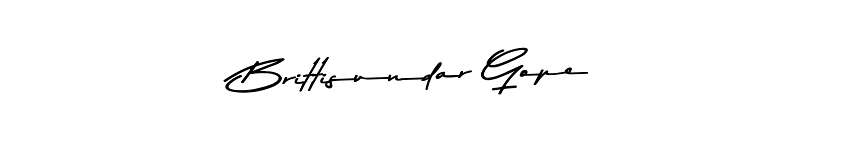 Make a beautiful signature design for name Brittisundar Gope. With this signature (Asem Kandis PERSONAL USE) style, you can create a handwritten signature for free. Brittisundar Gope signature style 9 images and pictures png