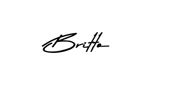 Use a signature maker to create a handwritten signature online. With this signature software, you can design (Asem Kandis PERSONAL USE) your own signature for name Britto. Britto signature style 9 images and pictures png