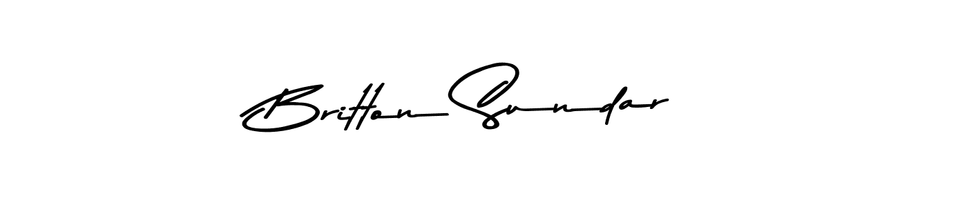 Similarly Asem Kandis PERSONAL USE is the best handwritten signature design. Signature creator online .You can use it as an online autograph creator for name Britton Sundar. Britton Sundar signature style 9 images and pictures png