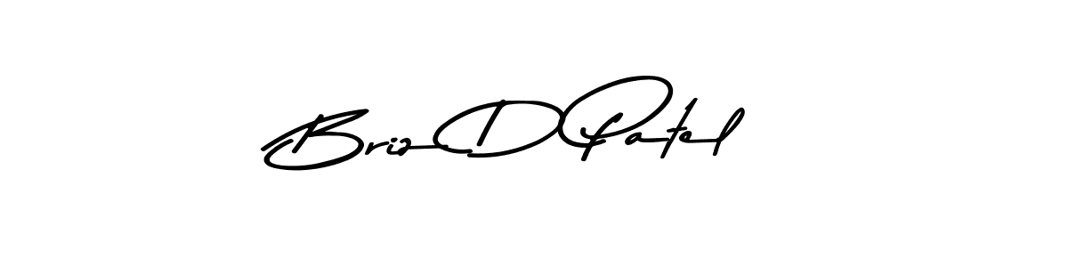 Use a signature maker to create a handwritten signature online. With this signature software, you can design (Asem Kandis PERSONAL USE) your own signature for name Briz D Patel. Briz D Patel signature style 9 images and pictures png