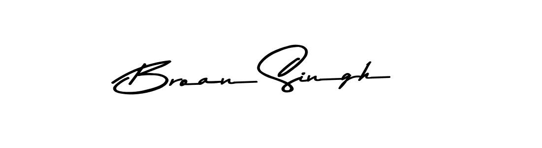 Design your own signature with our free online signature maker. With this signature software, you can create a handwritten (Asem Kandis PERSONAL USE) signature for name Broan Singh. Broan Singh signature style 9 images and pictures png