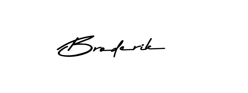 How to make Broderik signature? Asem Kandis PERSONAL USE is a professional autograph style. Create handwritten signature for Broderik name. Broderik signature style 9 images and pictures png