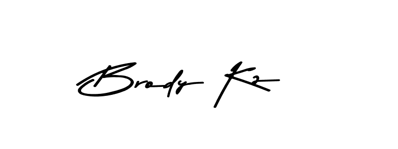 How to make Brody Kz name signature. Use Asem Kandis PERSONAL USE style for creating short signs online. This is the latest handwritten sign. Brody Kz signature style 9 images and pictures png
