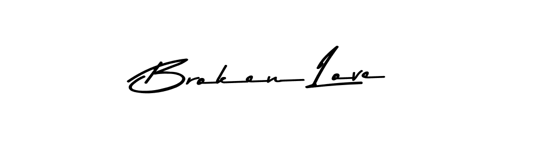 Make a beautiful signature design for name Broken Love. With this signature (Asem Kandis PERSONAL USE) style, you can create a handwritten signature for free. Broken Love signature style 9 images and pictures png