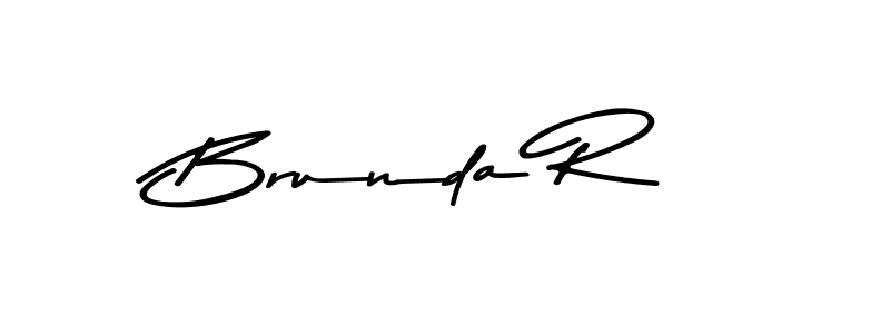 How to make Brunda R signature? Asem Kandis PERSONAL USE is a professional autograph style. Create handwritten signature for Brunda R name. Brunda R signature style 9 images and pictures png