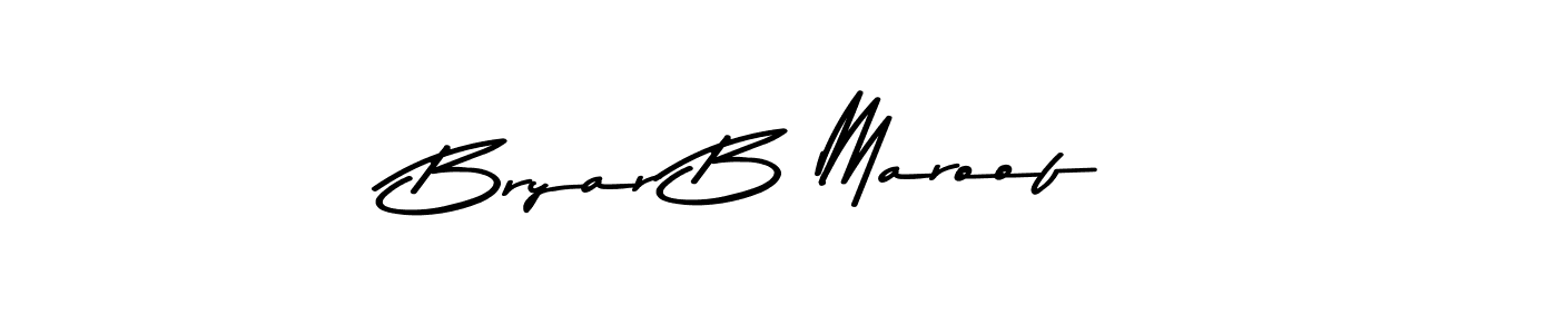 Bryar B Maroof stylish signature style. Best Handwritten Sign (Asem Kandis PERSONAL USE) for my name. Handwritten Signature Collection Ideas for my name Bryar B Maroof. Bryar B Maroof signature style 9 images and pictures png