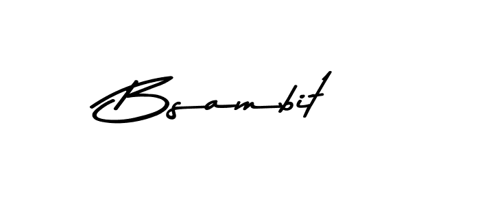How to make Bsambit name signature. Use Asem Kandis PERSONAL USE style for creating short signs online. This is the latest handwritten sign. Bsambit signature style 9 images and pictures png