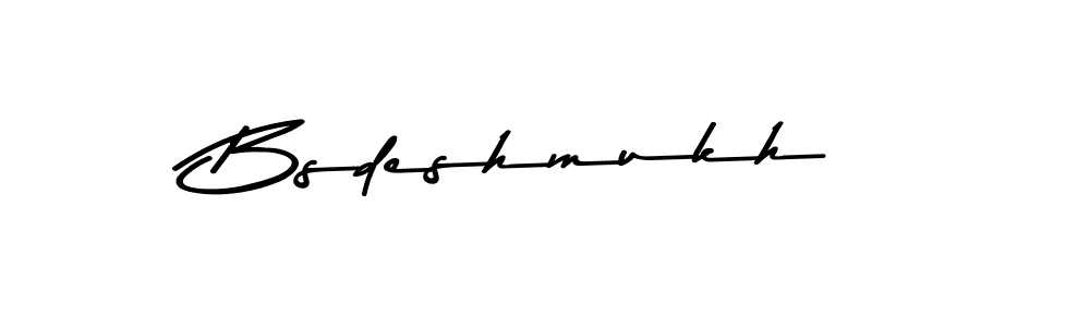 Make a beautiful signature design for name Bsdeshmukh. With this signature (Asem Kandis PERSONAL USE) style, you can create a handwritten signature for free. Bsdeshmukh signature style 9 images and pictures png