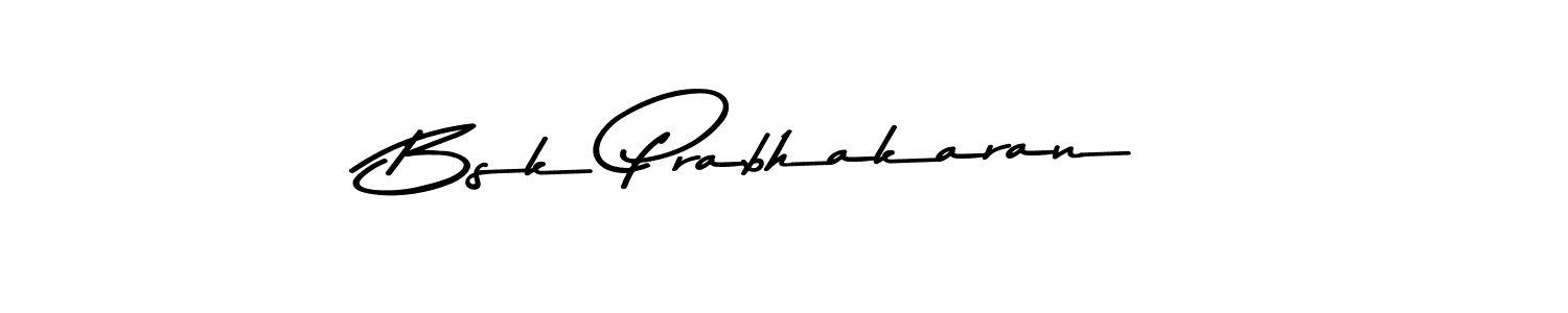 Use a signature maker to create a handwritten signature online. With this signature software, you can design (Asem Kandis PERSONAL USE) your own signature for name Bsk Prabhakaran. Bsk Prabhakaran signature style 9 images and pictures png