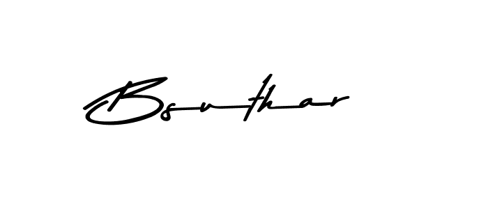 Design your own signature with our free online signature maker. With this signature software, you can create a handwritten (Asem Kandis PERSONAL USE) signature for name Bsuthar. Bsuthar signature style 9 images and pictures png