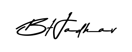 Master the art of signing with Bt Jadhav written in fluent Asem Kandis PERSONAL USE script. A great template to practice and refine your handwriting. Bt Jadhav signature style 9 images and pictures png