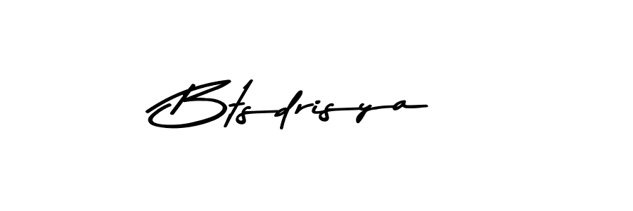 Make a beautiful signature design for name Btsdrisya. With this signature (Asem Kandis PERSONAL USE) style, you can create a handwritten signature for free. Btsdrisya signature style 9 images and pictures png