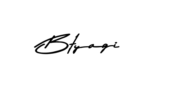 Design your own signature with our free online signature maker. With this signature software, you can create a handwritten (Asem Kandis PERSONAL USE) signature for name Btyagi. Btyagi signature style 9 images and pictures png