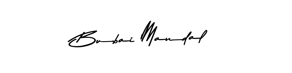 How to make Bubai Mandal name signature. Use Asem Kandis PERSONAL USE style for creating short signs online. This is the latest handwritten sign. Bubai Mandal signature style 9 images and pictures png
